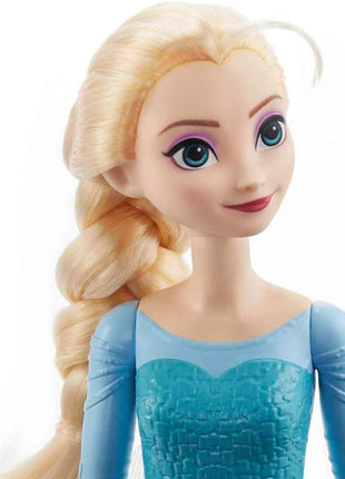 Mattel Disney Frozen Elsa Fashion Doll in Frozen 1 Look | Posable Doll in Signature Blue Dress with Cape, Skirt & Shoes and Braided Hair, Inspired by Disney Frozen