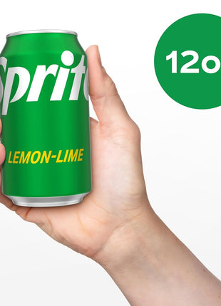 Sprite Lemon Lime Soda Soft Drinks, 12 fl oz, 12 Pack,Cans