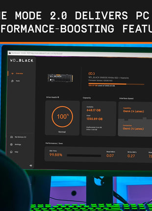 WD_BLACK SN850X 2TB NVMe SSD - M.2 2280, Up to 7,300 MB/s Read speeds, Up to 6,300 MB/s write speeds, Gaming Expansion, High Performance Internal Solid State Drive - WDS200T2X0E