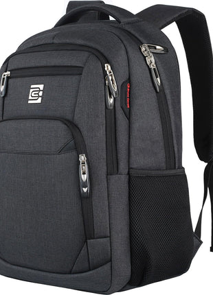 Laptop Backpack,Business Travel Anti Theft Slim College Backpack | Water Resistant Durable Computer Bag Gift for Women & Men Fits 15.6 Inch Laptop and Notebook - Black