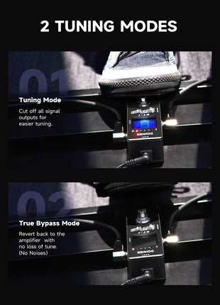 Donner Tuner Pedal, Dt-1 Chromatic Guitar Tuner Pedal with Pitch Indicator for Electric Guitar and Bass True Bypass