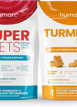 HumanN SuperBeets Memory + Focus & Turmeric Chews