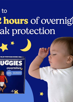 Huggies Size 6 Overnites Baby Diapers: Overnight Diapers, Size 6 (35+ lbs), 84 Ct (2 Packs of 42), Packaging May Vary