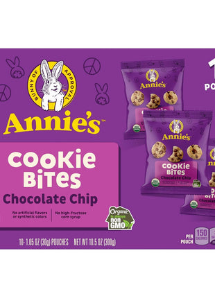 Annie's Organic Chocolate Chip Cookie Bites, 10 Pouches, 10.5 oz
