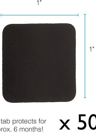 The Beadsmith Anti-Tarnish Tabs, 1 x 1 inch, Non-Abrasive, 50 tabs per Pack, for Jewelry Storage