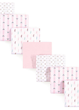 Luvable Friends Unisex Baby Cotton Flannel Receiving Blankets, Basic Elephant 7-Pack, One Size