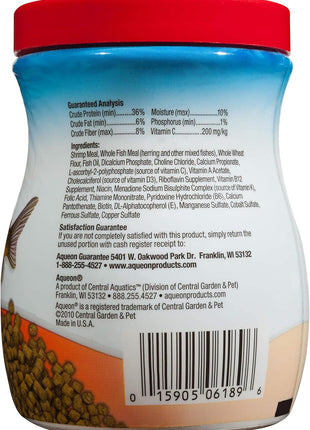 Aqueon Shrimp Pellets Sinking Food for Tropical Fish, Goldfish, Loaches, Catfish and Other Bottom Feeding Fish, 6.5 Ounces