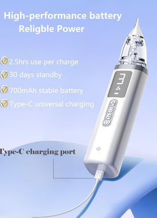 Nasal Aspirator for Baby,Baby Nose Sucker,Electric Nasal Aspirator for Baby,for Relieving Nasal Congestion,Nose Cleaner with 3 Silicone Tips,Adjustable Suction Level,Music and Light Soothing Function