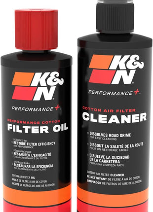 K&N Air Filter Cleaning Kit: Squeeze Bottle Filter Cleaner and Red Oil Kit; Restores Engine Air Filter Performance; Service Kit-99-5050