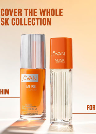Jovan Musk for Women Eau de Cologne Spray 2 fl oz (Pack of 1), Notes of Jasmine, Amber, and Neroli, Women's Fragrance, Long Lasting, Everyday Fragrance, Travel Size