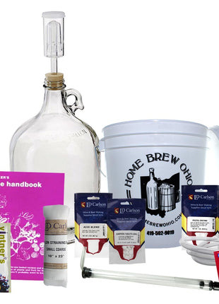 Home Brew Ohio Upgraded 1 Gallon Wine From Fruit Kit   Includes Mini Auto Siphon