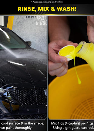 Meguiar's Ultimate Wash and Wax, Car Wash Soap and Wax Cleans & Shines in One Step, Shine & Protect with an Enhanced pH Balanced Car Paint Cleaner, 1 Gallon
