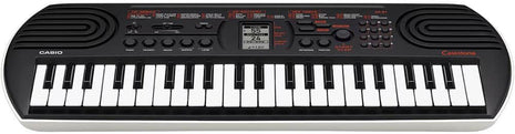 Casio Casiotone SA-81 – Compact Keyboard with 100 Tones & 50 Rhythms | Fun for Beginners | Great for Music Practice and Learning | 44 Mini Keys, 100 Built-in Tones, 32-Note Polyphony, 10 Songs, AC or 6×aa Power, Headphone Jack
