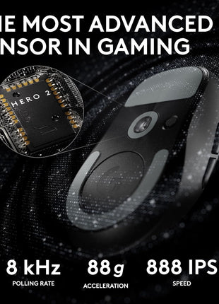 Logitech G PRO X Superlight 2 DEX Wireless Gaming Mouse, 60g pro-Grade Right-Handed Mouse with 5 programmable Buttons, USB-C Charging, 44k DPI Sensor, up to 8 kHz Polling for PC/Mac - Black