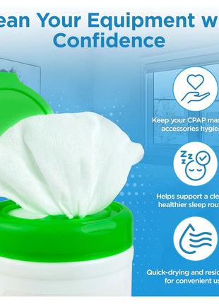 resplabs CPAP Mask Wipes Unscented Cleaner for Full Face, Nasal Masks & Supplies 110 Wipes