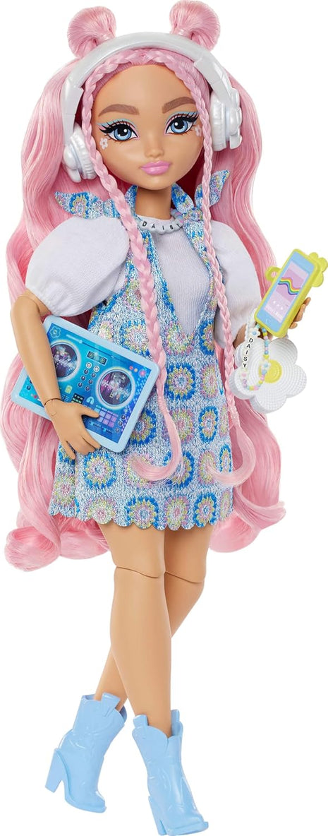 Barbie Dream Besties Daisy Jean Doll and Accessories | Fashion Doll with Removable Fashions & 9 DJ Themed Accessories, Ages 3+
