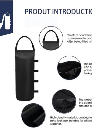 112 LBS Canopy Weights Sand Bags for Canopy Outdoor Advertising Tent Sunshade Fixed Windproof Pop up Tent(No Sand) 4-Pack Package May Vary