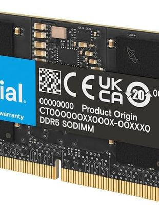 Crucial 48GB DDR5 RAM, 5600MHz (or 5200MHz or 4800MHz) Laptop Memory, SODIMM 262-Pin, Compatible with 13th Gen Intel Core and AMD Ryzen 6000 - CT48G56C46S5