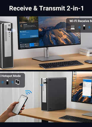 UGREEN WiFi Adapter for Desktop PC, AX900 USB WiFi 6 Adapter | 5GHz/2.4GHz Dual Band, Built-in Driver for Windows 10/11