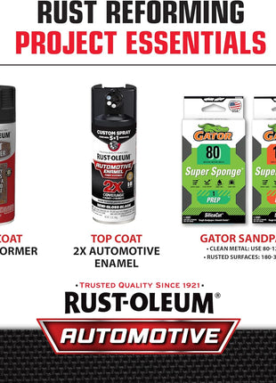 Rust-Oleum 248658 Stops Rust Reformer Spray Paint, 10.25 oz, Matte Black