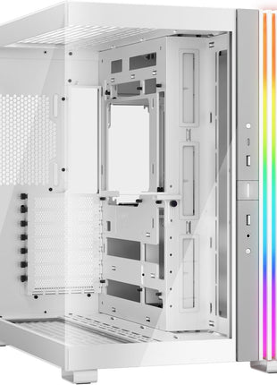 be quiet! Light Base 600 DX White PC Case | Fully Windowed Front and Side Panel | Dual Chamber | ARGB LED Strip | Inverted and Horizontal Layout Customizable | BGW66