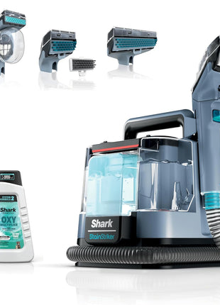 Shark StainStriker Portable Carpet/Upholstery Cleaner, 4 Tools, PX202 | For Carpet, Upholstery & Area Rugs, Stain & Odor Remover, Full Size Solutions, 3.5" Stain, 7" Stain, Crevice & Pet Mess Tools