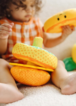 Melissa & Doug Multi-Sensory Pineapple Soft Stacker Infant Toy