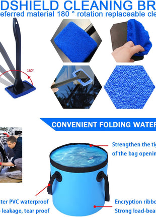 Car Wash Detailing Kit, Car Washing Kit with Foam Gun, Car Wash Brush | Car Wash Kit High-Pressure Foam Spray, Car Cleaning Bucket,Towels Tire Brush Car Washing Kit Is Complete Car Care Tools