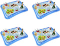 4 Pack Inflatable Ice Serving Bar Coolers for Parties, Salad BBQ Picnic Ice Food Drinks Buffet Server Tray for Indoor Outdoor Party