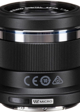 OM SYSTEM Olympus M.Zuiko Digital 45mm F1.8 Black for Micro Four Thirds System Camera, Compact Design, Beautiful Bokeh, Bright