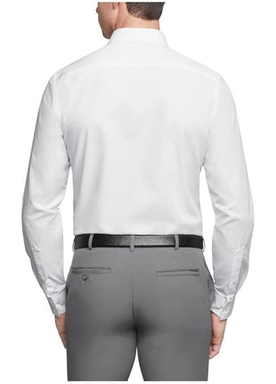 Van Heusen Men's Dress Shirt Regular Fit Poplin Solid, White, 16.5 inch Neck 34 inch-35 inch Sleeve