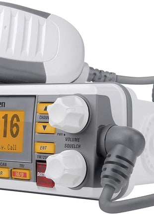 Uniden UM385 25 Watt Fixed Mount Marine Vhf Radio, Waterproof IPX4 with Triple Watch, Dsc, Emergency/Noaa Weather Alert, All Usa/International/Canadian Marine Channels, Memory Channel Scan, White