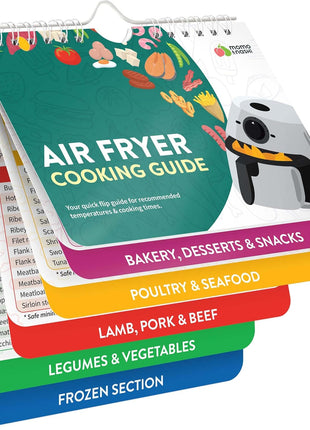 Air Fryer Cheat Sheet Magnets Cooking Guide Booklet   Air Fryer Magnetic Cheat Sheet Set Cooking Times Chart   Cookbooks Instant Air Fryer Accessories Oven Cooking Pot Temp Guide Kitchen Conversion