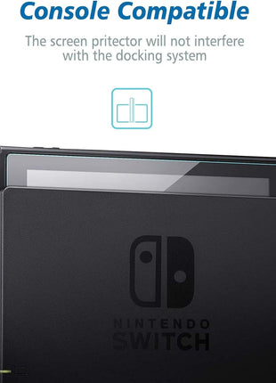 NEW'C 3 Pack Designed for Nintendo Switch lite Screen Protector Tempered Glass, Case Friendly Anti Scratch Bubble Free Ultra Resistant