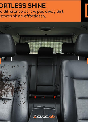 Suds Lab DS Microfiber Detailing Scrub Pad 2 Pack - Car Interior Cleaning & Detailing Microfiber Scrub Pads - Safe On Leather, Vinyl, Plastic, Etc.