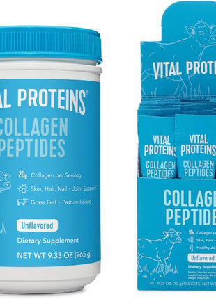 Vital Proteins Collagen Peptides Powder Unflavored 9.33 OZ+ 20 Count Stick Pack