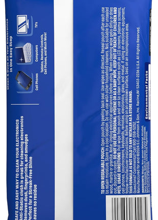 Windex Electronic Cleaning Wipes, Pre-Moistened Screen Wipes for TVs, Phones, and Other Electronics, Resealable for a Freshness Lock, 25 Count