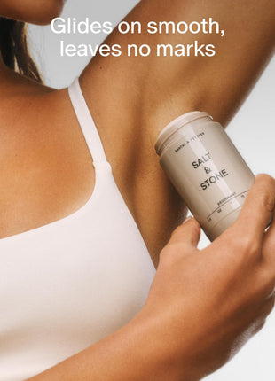 Salt & Stone Aluminum-Free Deodorant, Women & Men Santal & Vetiver 2.6 oz | Extra Strength 48 Hour Protection, Gender Neutral Scent, Made with Niacinamide, Spirulina, Magnesium & Antioxidants