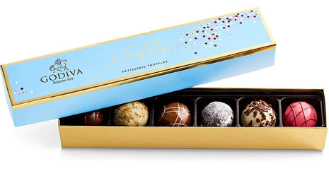 Godiva Chocolatier Patisserie Truffles  - Chocolate Dessert Gift Box for Birthday, Graduation, Thank You, Anniversary  - 6-Piece Gourmet Candy Box with Milk, White, Dark Chocolate