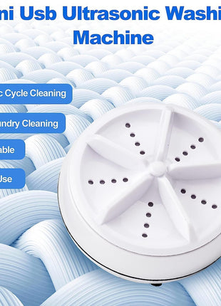 Portable Washing Machine, Mini Ultrasonic Washing Machine 3 in 1 Dishwashers Ultrasonic Waves Suitable for Home, Business, Travel, College Room, RV, Apartment (3.5IN)