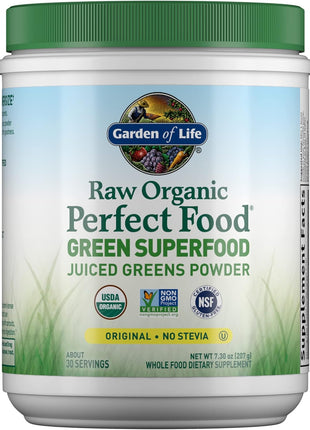 Garden of Life RAW Organic Perfect Food Juiced Greens Powder, 30 Servings