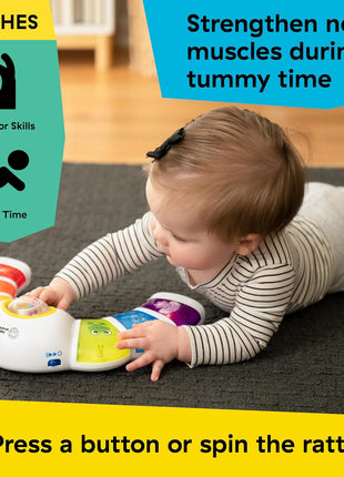 Baby Einstein Glow & Discover Light Bar Musical Toy, Activity Station, Sitting Up and Tummy Time Toy, Color and Animal Learning Toy, Infant Ages 3 Months+
