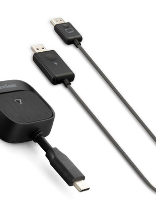 ViewSonic WPD-900 Wireless Screen Casting Kit with 1080p Full HD, Miracast, and AirPlay Support, USB-C, HDMI, and USB Ports for Plug-and-Play Functionality