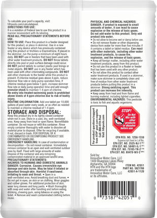 HTH 42051 Swimming Pool Care 3 inch Chlorine Tabs Advanced, Swimming Pool Chlorinating Sanitizer, 8oz