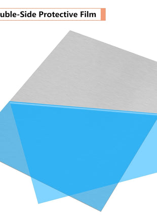 6061 T651 Aluminum Sheet Metal 12 x 16 x 1/16 (0.06") Inch Plain Thin Aluminum Plate Covered with Protective Film, Heat Treatable Rectangle 1.5MM Aluminum Metal Plate for Industrial, Crafting