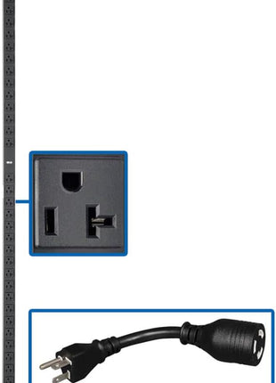 Tripp Lite PDU Basic 36 5-15/20R L5-20P 5-20P Adapter 1.9kW 15ft Cord 72in (PDUV20-72)
