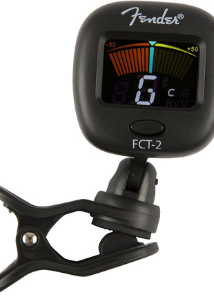 Fender FCT-2 Professional Multi-Instrument Clip-On Tuner for Guitar, Bass, Ukulele, and Violin