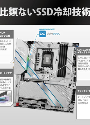 ASRock Z890 Taichi Aqua Intel Core Ultra LGA1851 RL-ILM DDR5 9200 MHz 256 GB EATX Motherboard Thunderbolt Wi-Fi 7