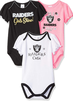 Gerber NFL Baby-Girls NFL Team 3 Pack Short Sleeve Onesie Bodysuit
