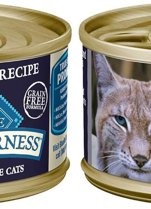 Blue Buffalo Wilderness High-Protein & Grain-Free Wet Cat Food Paté for Adult Cats 7+,Made with Natural Ingredients,Chicken Recipe,3-oz. Cans,(Pack of 48)